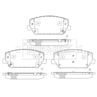 Borg & beck BBP2675 Brake Pad Set, disc brake BBP2675