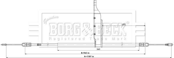 Borg & beck BKB3900 Cable Pull, parking brake BKB3900