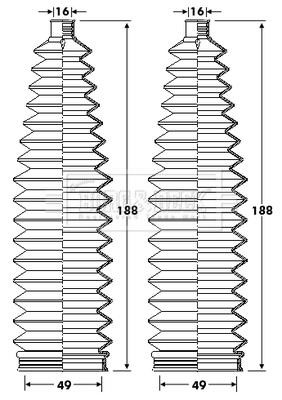 Borg & beck BSG3413 Steering rod boot BSG3413