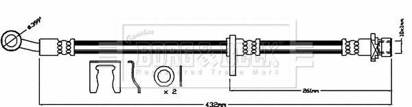 Borg & beck BBH8400 Brake Hose BBH8400