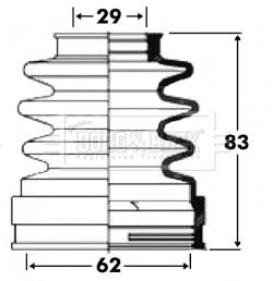 Borg & beck BCB2897 Bellow, driveshaft BCB2897