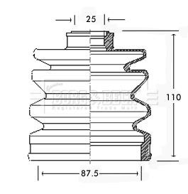 Borg & beck BCB2267 Bellow, driveshaft BCB2267