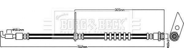 Borg & beck BBH8468 Brake Hose BBH8468