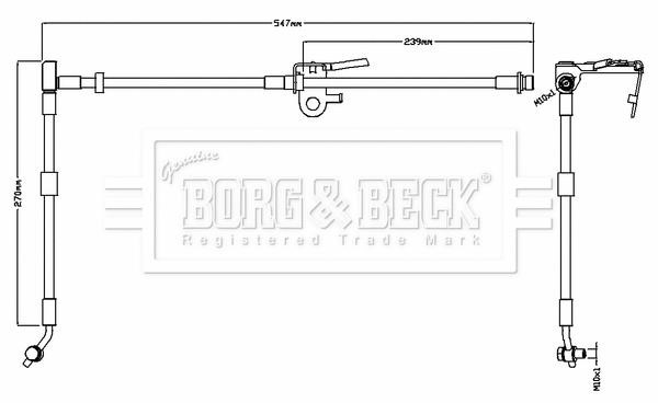 Borg & beck BBH8737 Brake Hose BBH8737