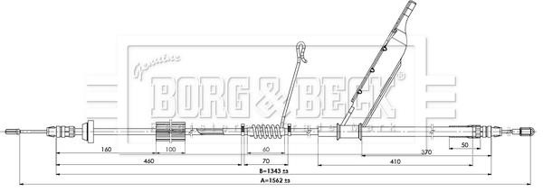 Borg & beck BKB3897 Cable Pull, parking brake BKB3897