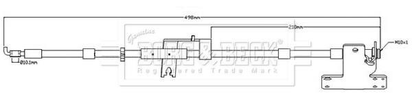 Borg & beck BBH8689 Brake Hose BBH8689