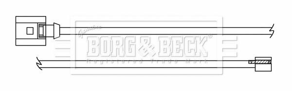 Borg & beck BWL3167 Warning Contact, brake pad wear BWL3167