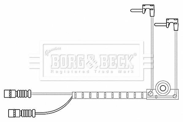 Borg & beck BWL3197 Warning Contact, brake pad wear BWL3197