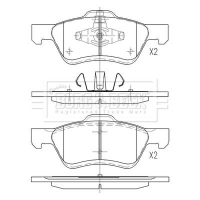 Borg & beck BBP2608 Brake Pad Set, disc brake BBP2608