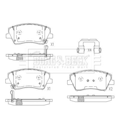 Borg & beck BBP2658 Brake Pad Set, disc brake BBP2658