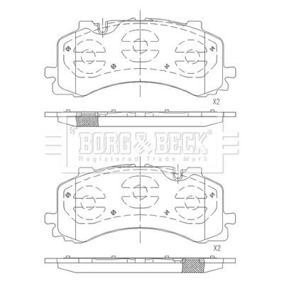 Borg & beck BBP2683 Brake Pad Set, disc brake BBP2683