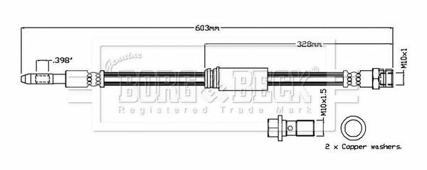 Borg & beck BBH8857 Brake Hose BBH8857