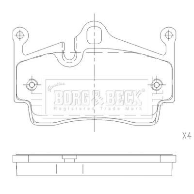 Borg & beck BBP2666 Brake Pad Set, disc brake BBP2666