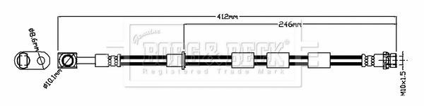 Borg & beck BBH8824 Brake Hose BBH8824