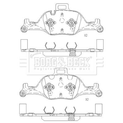 Borg & beck BBP2668 Brake Pad Set, disc brake BBP2668