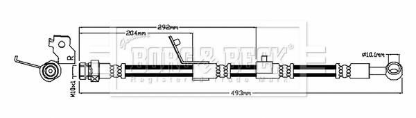 Borg & beck BBH8774 Brake Hose BBH8774