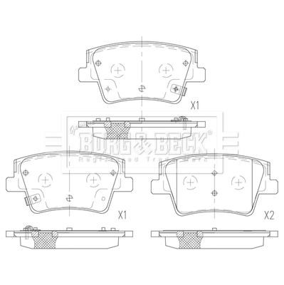 Borg & beck BBP2836 Brake Pad Set, disc brake BBP2836
