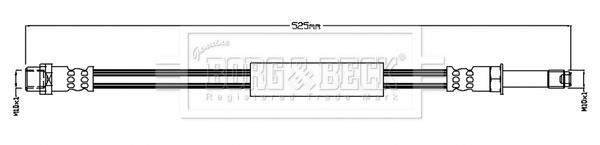 Borg & beck BBH8760 Brake Hose BBH8760