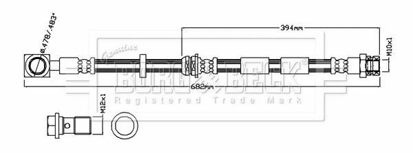 Borg & beck BBH8772 Brake Hose BBH8772