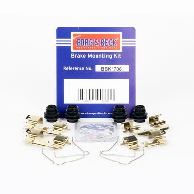 Borg & beck BBK1706 Mounting kit brake pads BBK1706