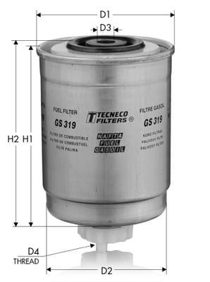Tecneco GS319 Fuel filter GS319
