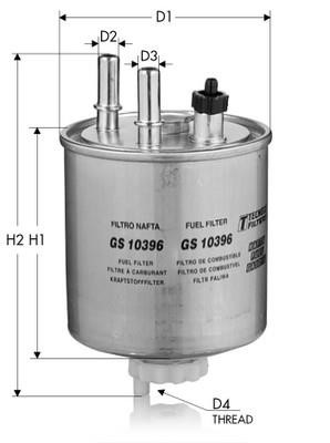 Tecneco GS10396 Fuel filter GS10396
