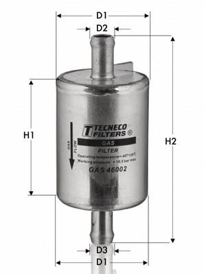 Tecneco GAS46002 Gas filter GAS46002