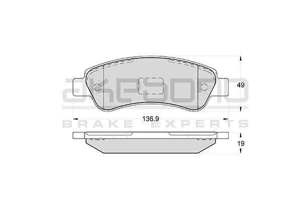 Akebono AN-4496K Brake Pad Set, disc brake AN4496K