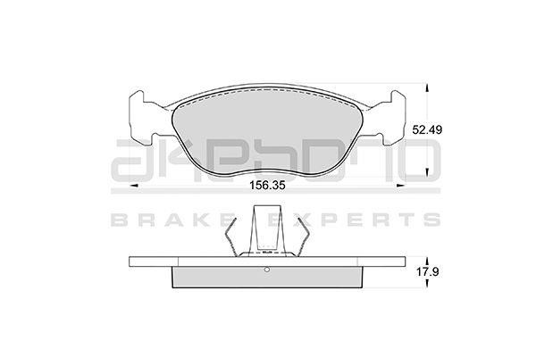 Akebono AN-4032WK Brake Pad Set, disc brake AN4032WK