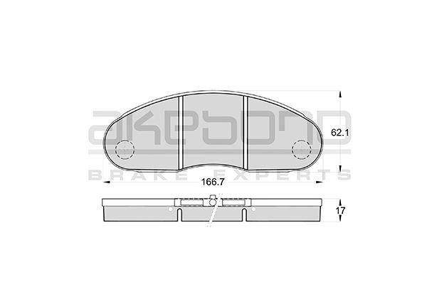 Akebono AN-4244WKE Brake Pad Set, disc brake AN4244WKE