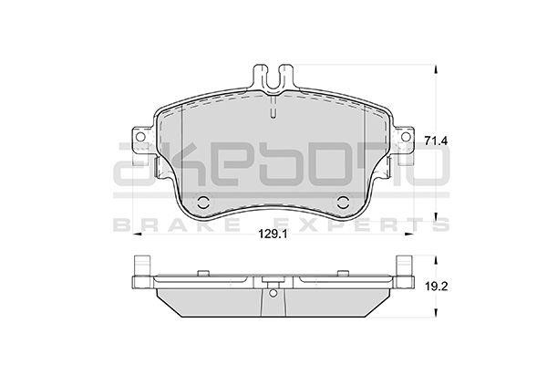 Akebono AN-4789WKE Brake Pad Set, disc brake AN4789WKE