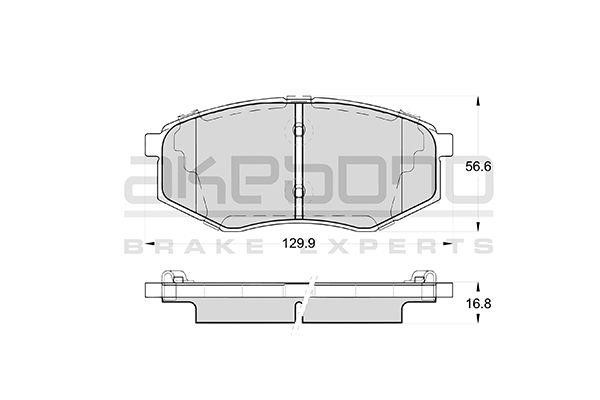 Akebono AN-8222WKE Brake Pad Set, disc brake AN8222WKE