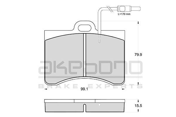 Akebono AN-4116WKE Brake Pad Set, disc brake AN4116WKE