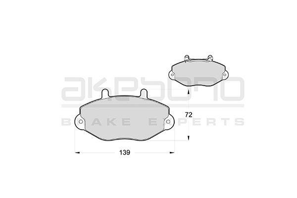 Akebono AN-4578WK Brake Pad Set, disc brake AN4578WK