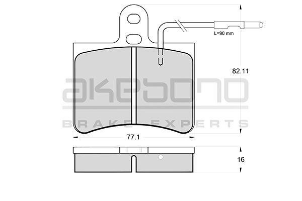 Akebono AN-4115WK Brake Pad Set, disc brake AN4115WK