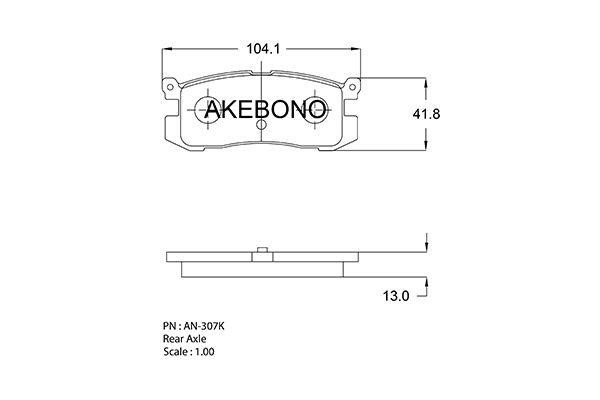 Akebono AN-250KE Brake Pad Set, disc brake AN250KE