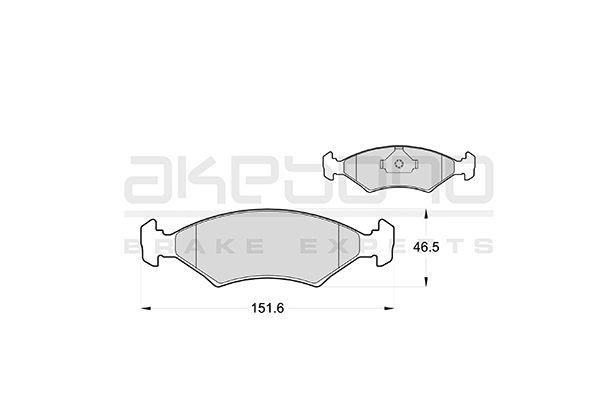 Akebono AN-8156KE Brake Pad Set, disc brake AN8156KE