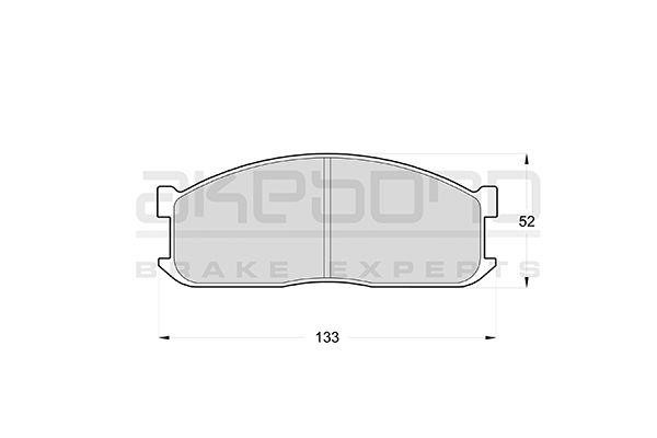 Akebono AN-133K Brake Pad Set, disc brake AN133K