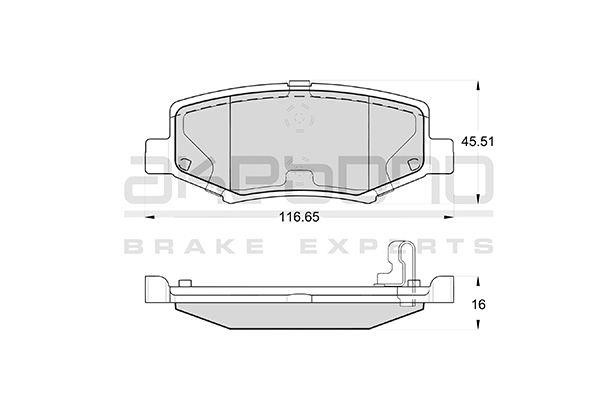 Akebono AN-1096WK Brake Pad Set, disc brake AN1096WK