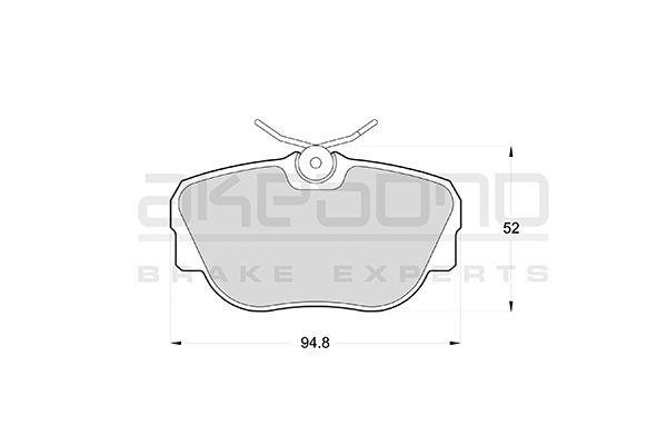 Akebono AN-4417KE Brake Pad Set, disc brake AN4417KE