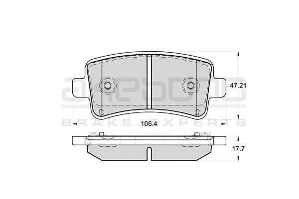 Akebono AN-4543WK Brake Pad Set, disc brake AN4543WK