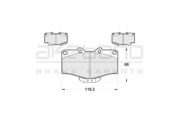 Akebono AN-458WKE Brake Pad Set, disc brake AN458WKE