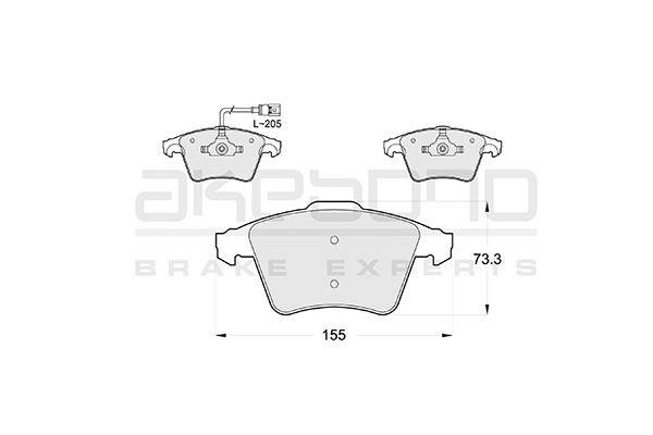 Akebono AN-4484WKE Brake Pad Set, disc brake AN4484WKE