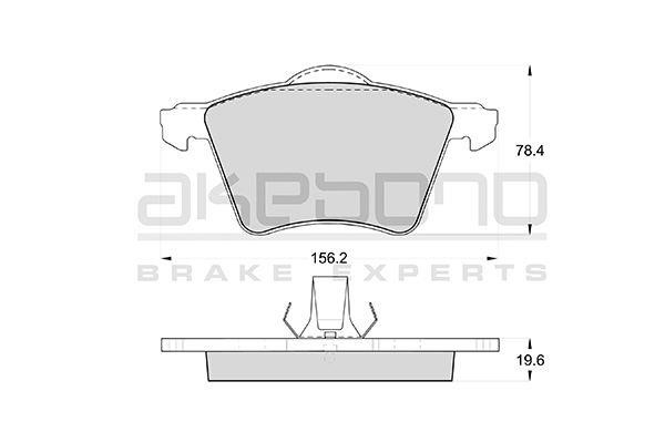 Akebono AN-4042WK Brake Pad Set, disc brake AN4042WK