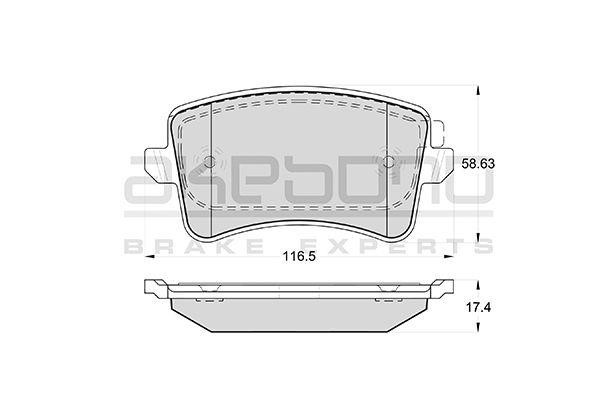 Akebono AN-4751KE Brake Pad Set, disc brake AN4751KE