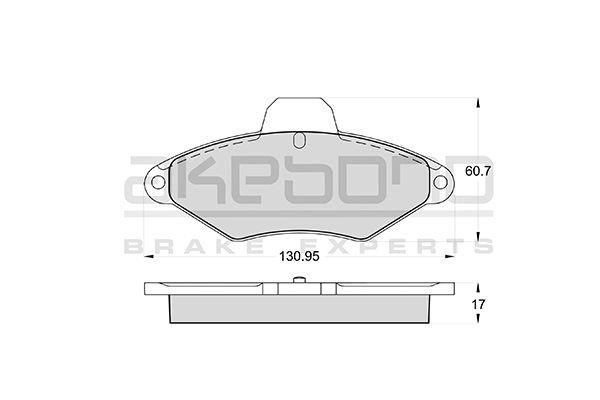 Akebono AN-4393WK Brake Pad Set, disc brake AN4393WK