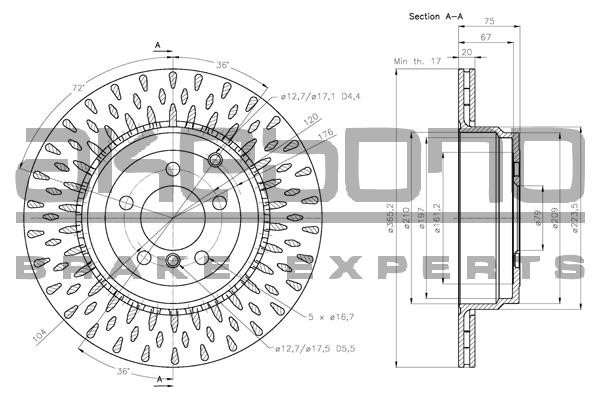 Akebono BN-1197E Brake disk BN1197E