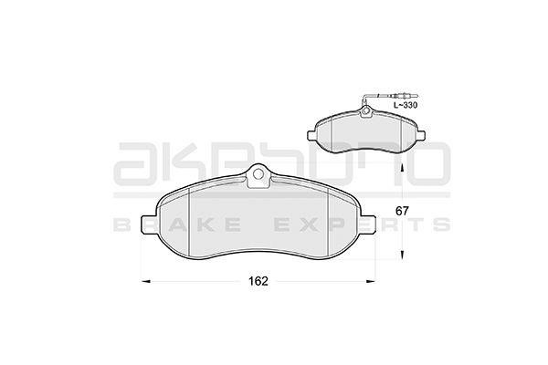Akebono AN-4452WK Brake Pad Set, disc brake AN4452WK