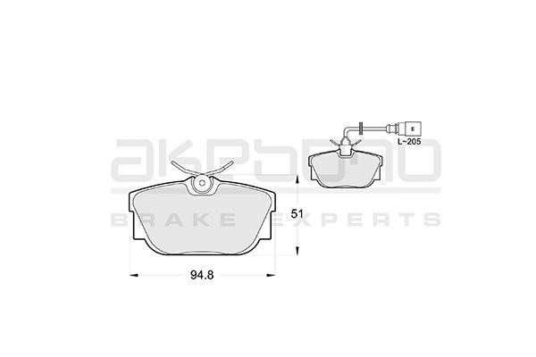 Akebono AN-4290WK Brake Pad Set, disc brake AN4290WK