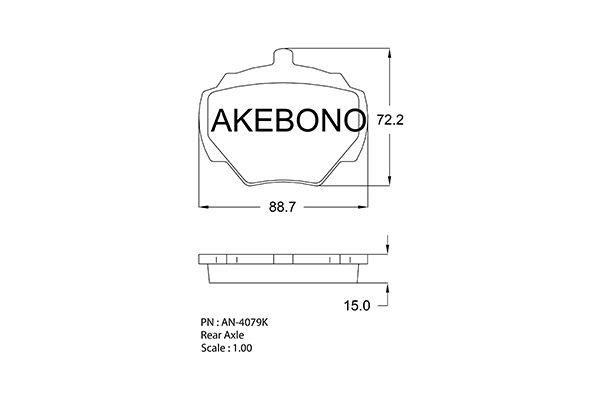 Akebono AN-4079KE Brake Pad Set, disc brake AN4079KE